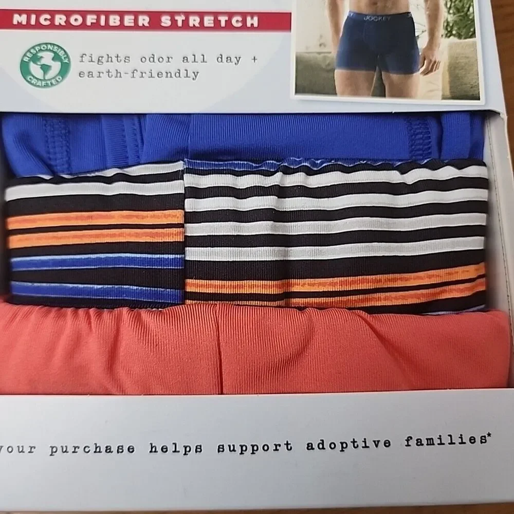 Jockey Generation 3 Pair Men's Boxer Briefs No Chafe Pouch Polyester Small 28-30